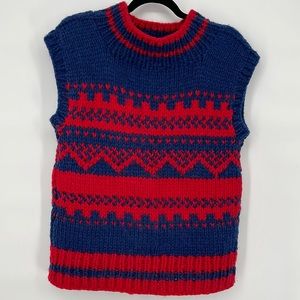 Hand Knit Limited Edition Wool Blend‎ Vest